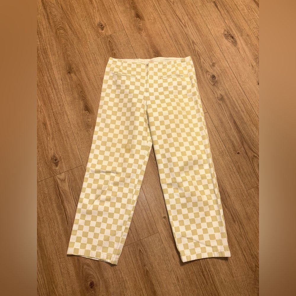 Holiday by Emma Mulholland Checkered Cream Women's Pants Size M - Picture 4 of 10
